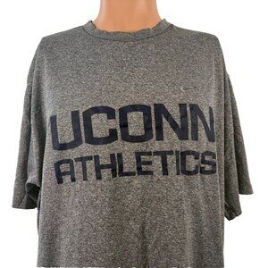 Nike UConn Huskies T Shirt Mens Size XL Grey NCAA College Athletics Fit Dry